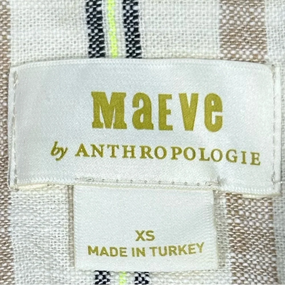 Maeve Boyfriend Blazer XS Multicolor Danielle Striped Oversized Double Breasted - Picture 9 of 11